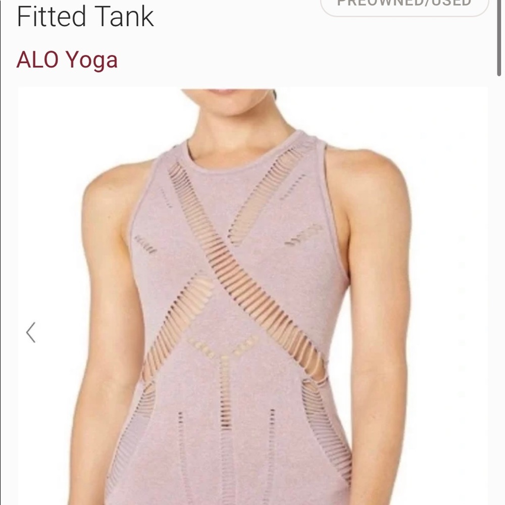 Alo Yoga Tank Top Laser Cut Size M Purple
